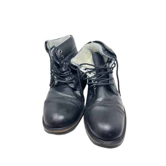 Arider Lined Black Combat Boots Mens 9 Lace Up - Picture 1 of 7